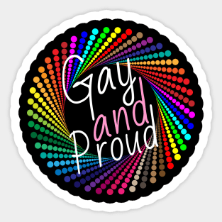 Gay and proud Sticker